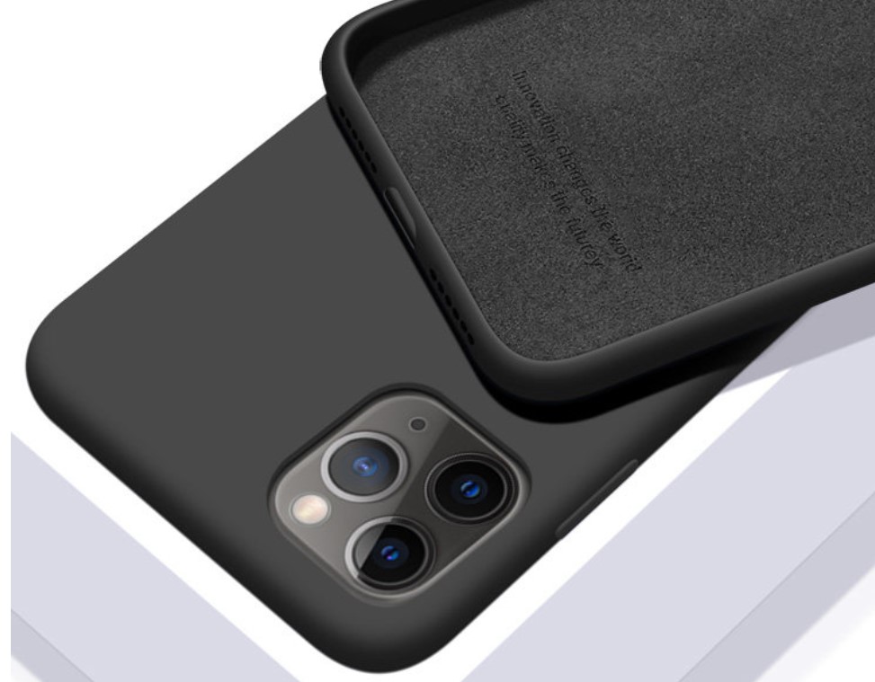 Silikonový obal na mobil, kryt pro mobil Apple Iphone 12 PRO MAX černý