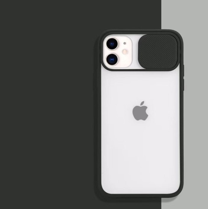 Zadní obal pro mobil Apple Iphone 12 PRO MAX černá a průhledná