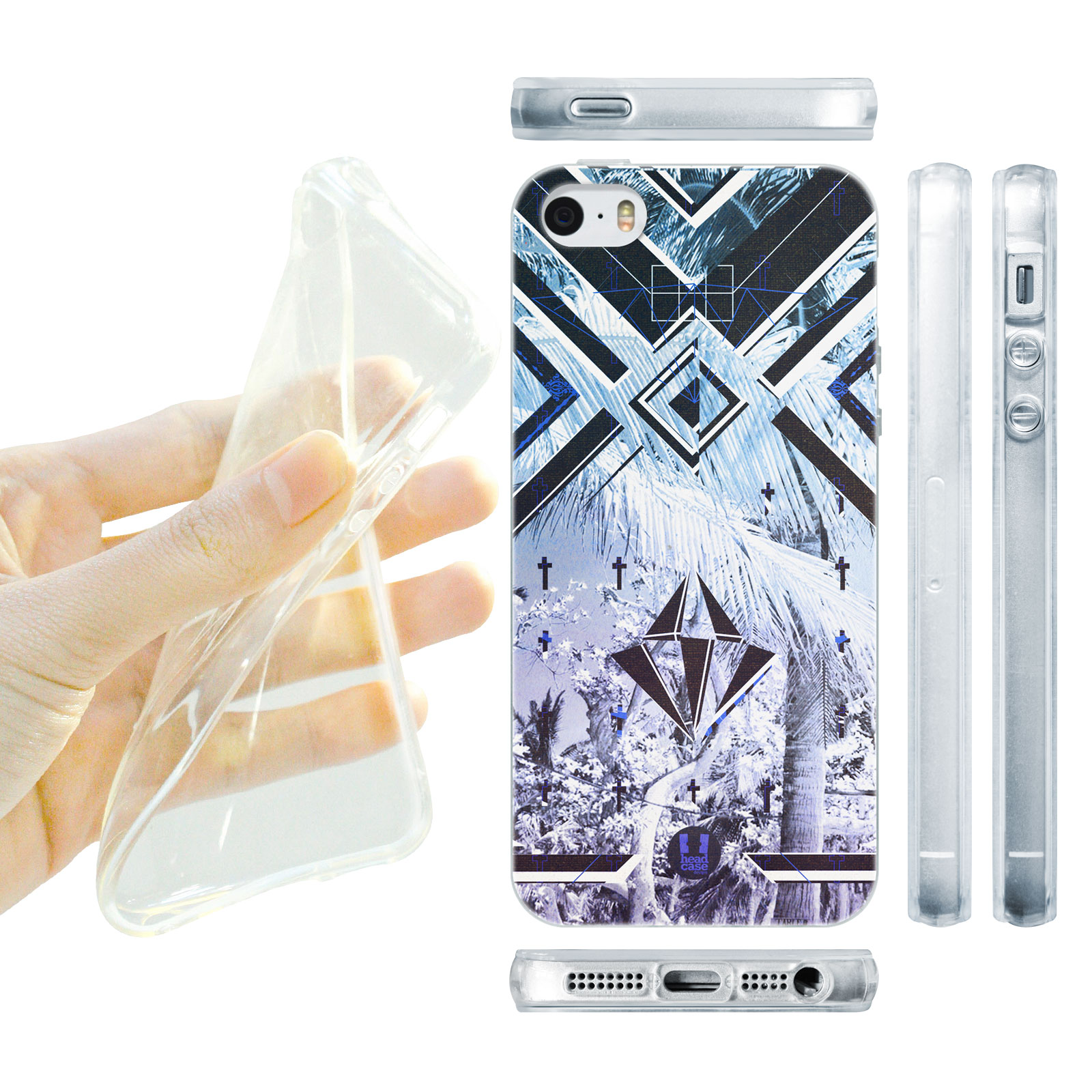 HEAD CASE silikonový obal na mobil Iphone 5/5S Utopia modrá barva