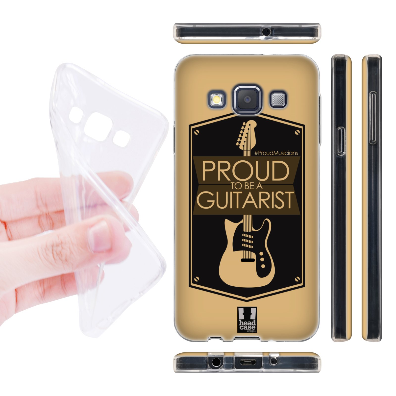 Head Case silikonové pouzdro na mobil Samsung galaxy A3 muzikant kytarista