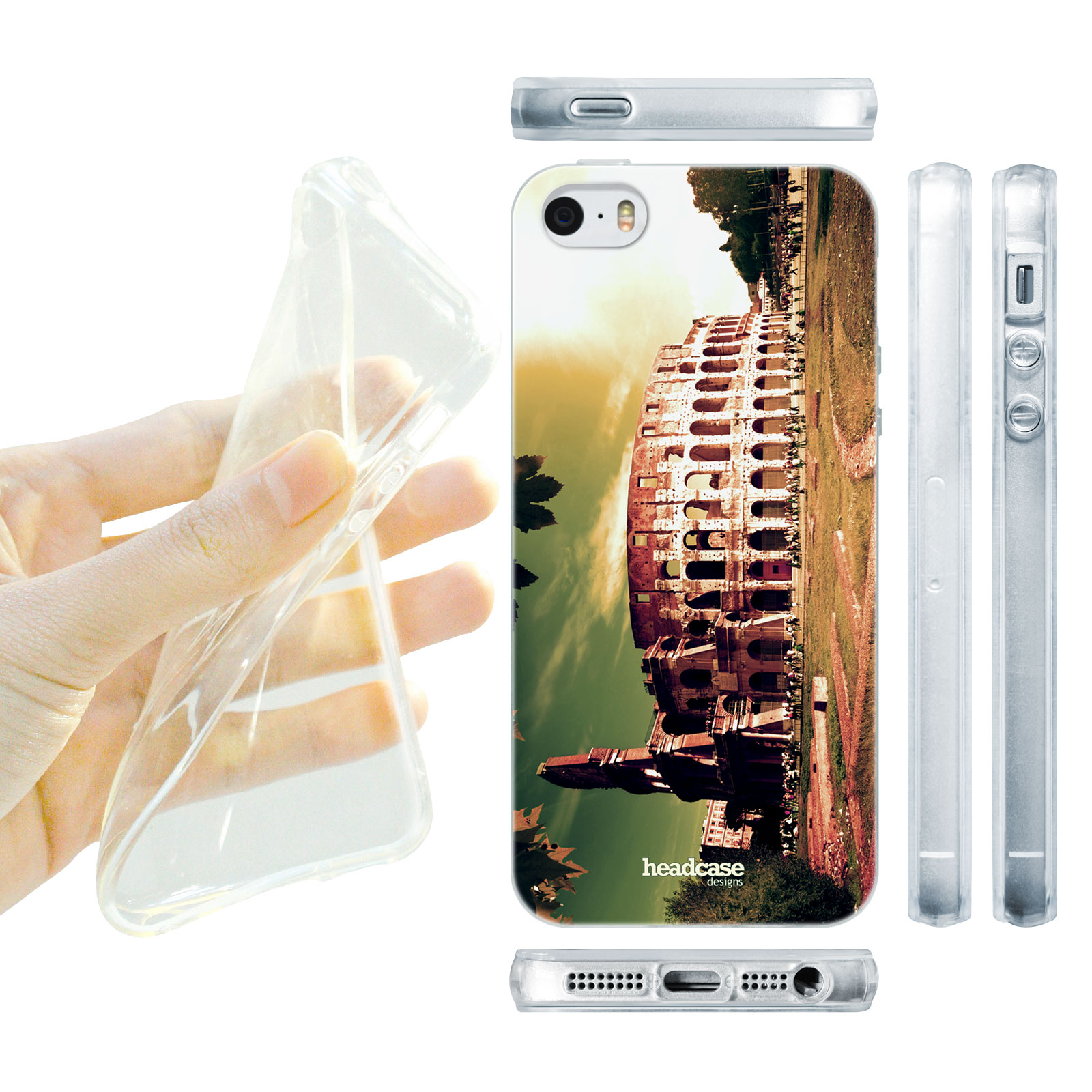 HEAD CASE silikonový obal na mobil Iphone 5/5S nejkrásnější místa koloseum