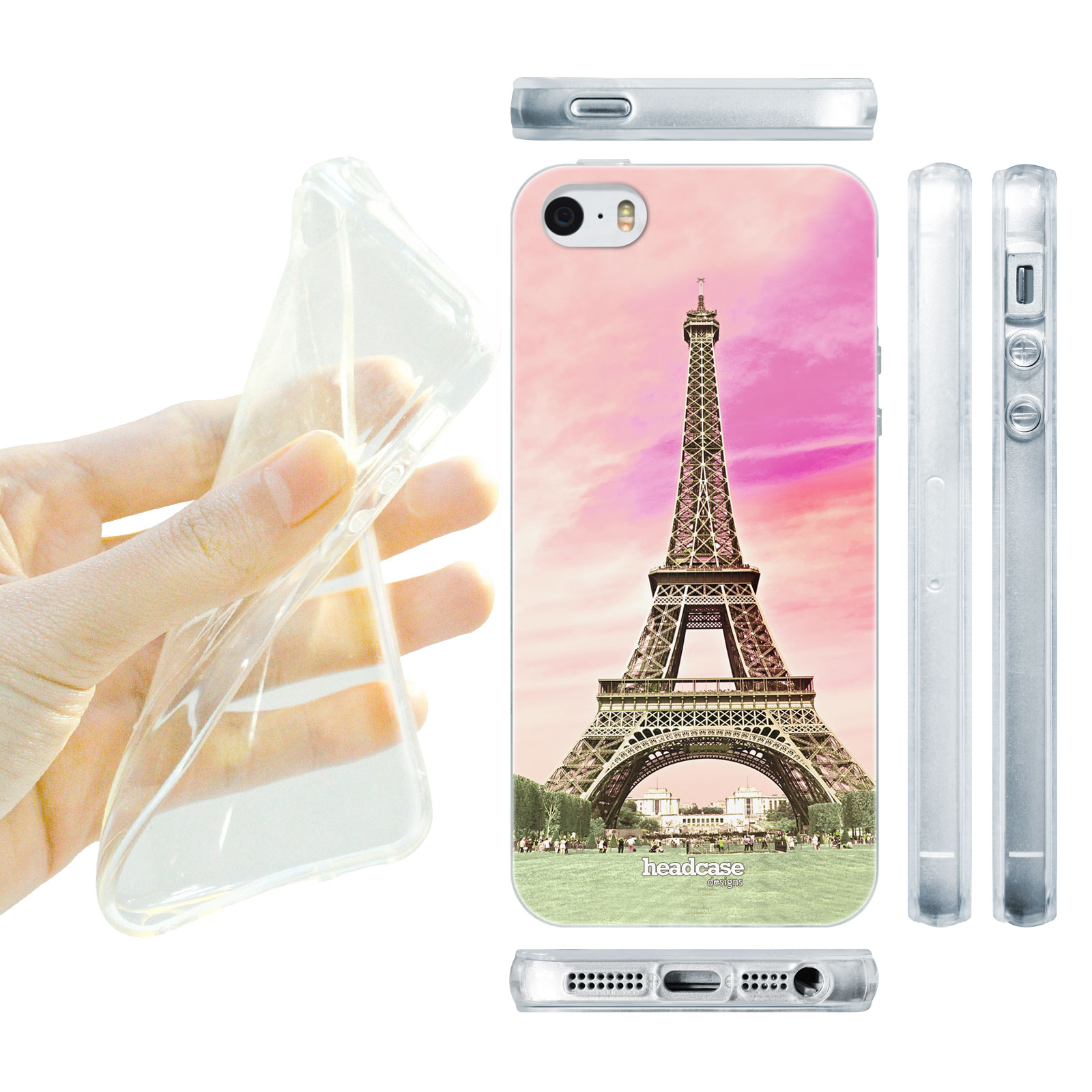 HEAD CASE silikonový obal na mobil Iphone 5/5S nejkrásnější místa Eiffelova věž