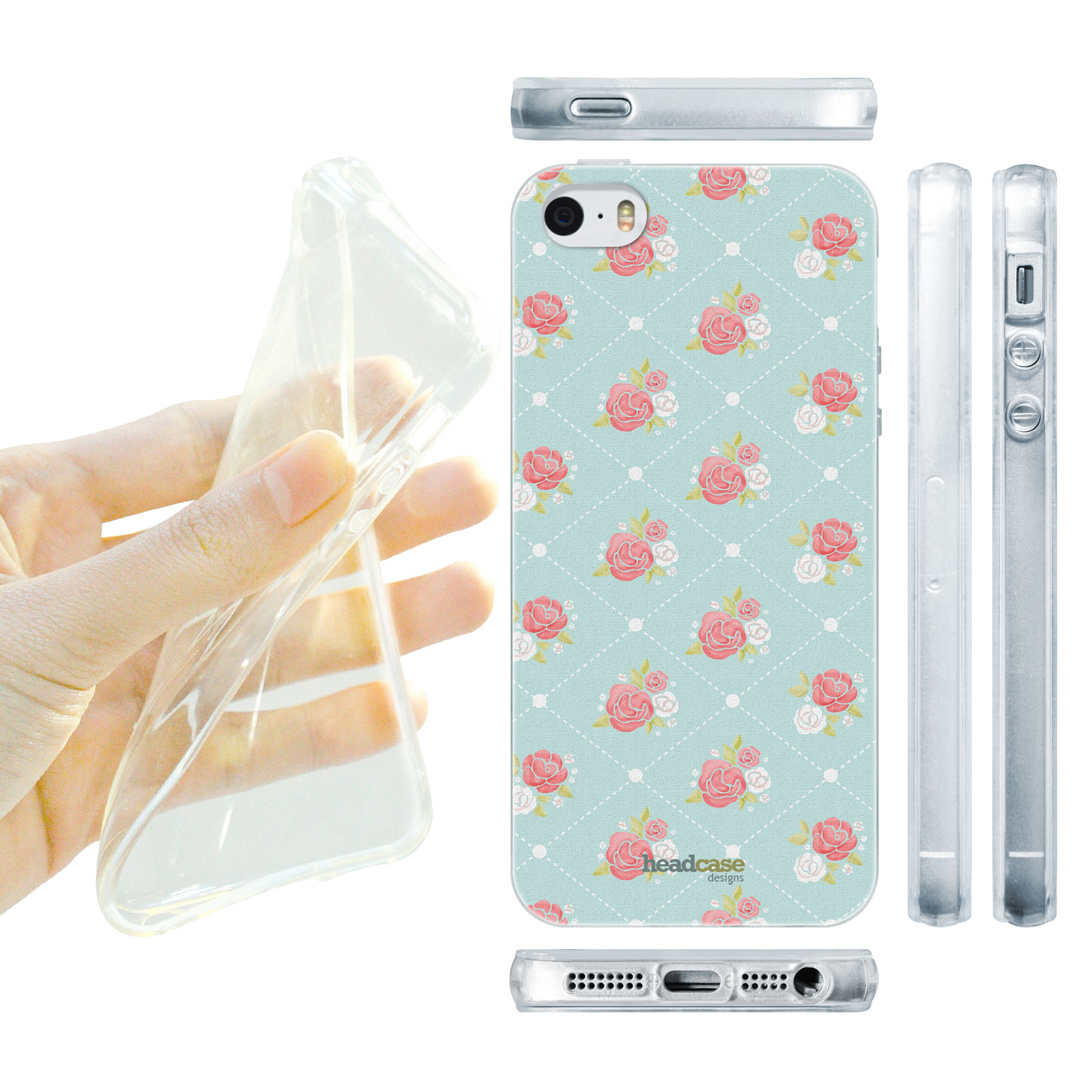 HEAD CASE silikonový obal na mobil Iphone 5/5S francouzský motiv  růže