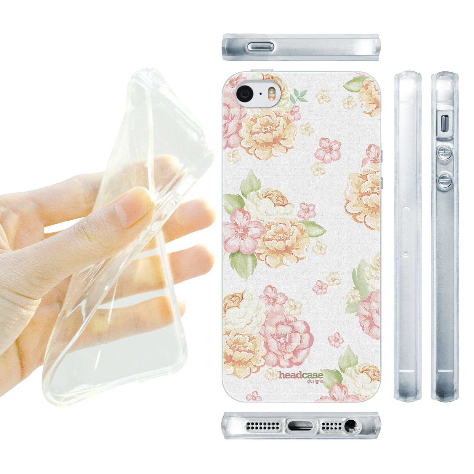 HEAD CASE silikonový obal na mobil Iphone 5/5S francouzský motiv  květy