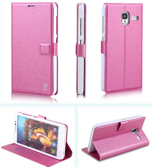 Pouzdro FLOWER SHOW na mobil Lenovo A850+ růžová lesklá barva