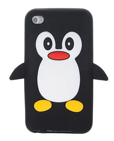 Silikon Obal na MP3 přehrávač Apple Ipod Touch 4. generace tučňák černá barva 