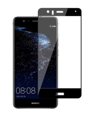 3D Ochranné tvrzené sklo pro mobil Huawei P10 LITE černé okraje