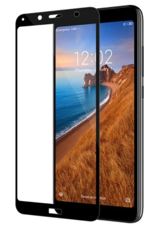 3D Tvrzené, ochranné sklo pro mobil Xiaomi Redmi 7A černé okraje