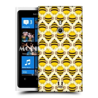HEAD CASE obal Nokia Lumia 800 žlutá barva včelky