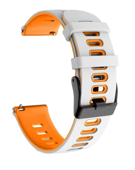 Dvoubarevný řemínek pro hodinky Garmin Forerunner 245 bílá oranžová