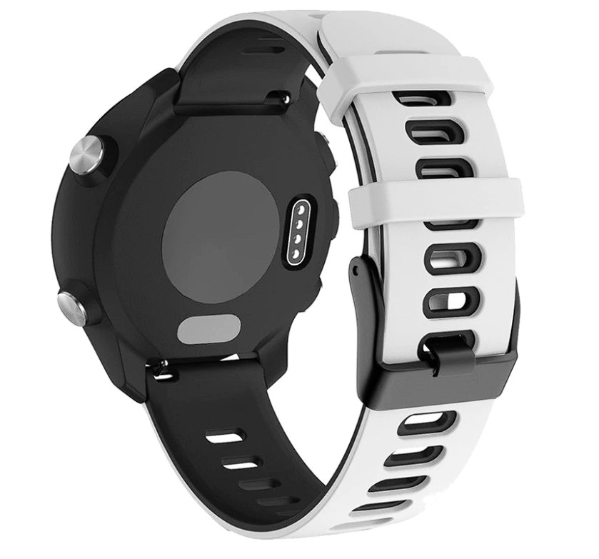 Dvoubarevný řemínek pro hodinky Garmin Forerunner 245bílá a černá 