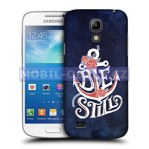 HEAD CASE pouzdro na mobil Samsung galaxy S4 mini námořncká kotva modrá barva růže