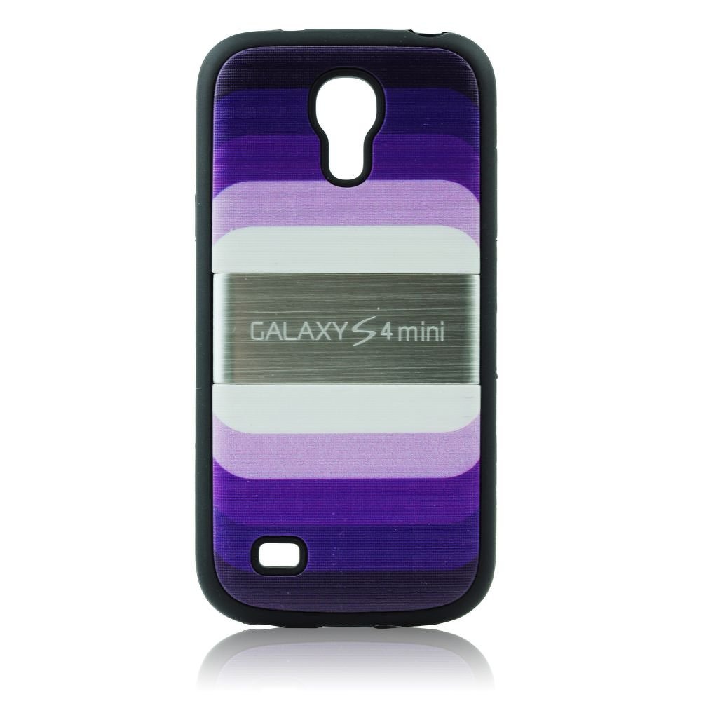 Obal BLUN na mobil Samsung galaxy S4 MINI i9195/i9190 fialové pruhy