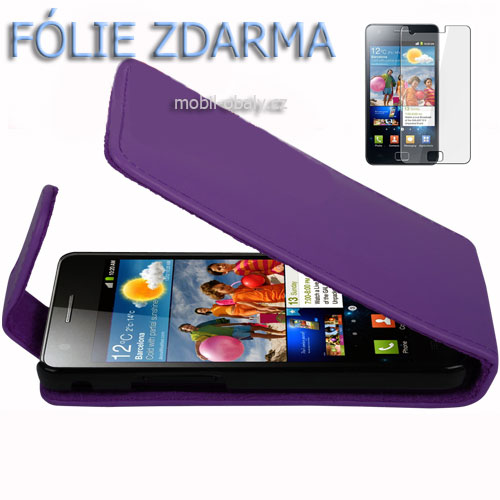 Obal Samsung i9100 Galaxy S2 fialová + fólie ZDARMA