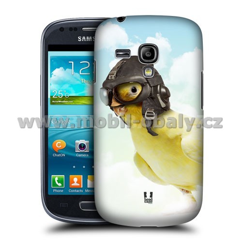 HEAD CASE pouzdro na mobil Samsung galaxy S3 mini legrační zvířátka ptáček letec