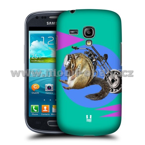 HEAD CASE pouzdro na mobil Samsung galaxy S3 mini legrační zvířátka svišť motorkář
