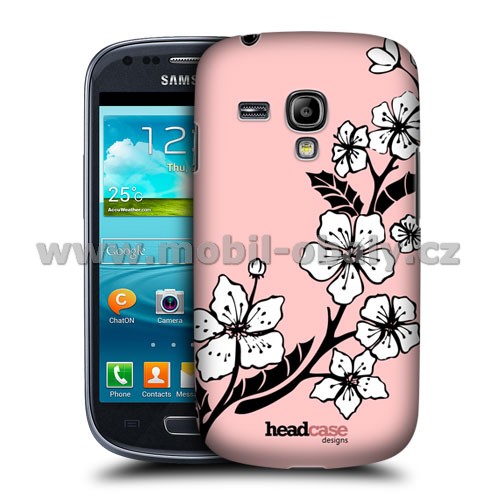 HEAD CASE pouzdro na mobil Samsung galaxy S3 mini kouzelné květiny rostoucí květina růžová