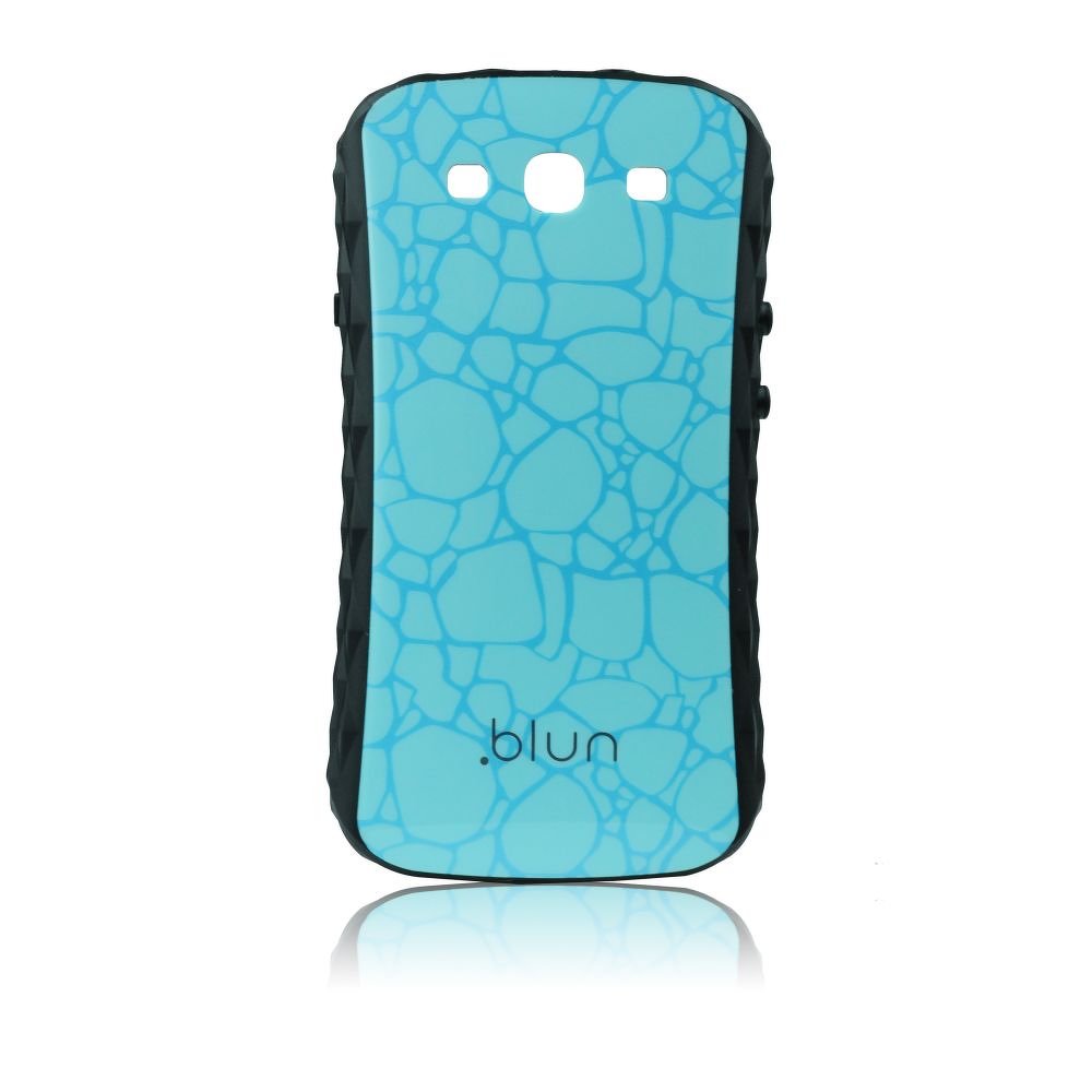 Obal na mobil Samsung Galaxy S3 i9300 pevný modrá vzorkovaná barva značky BLUN