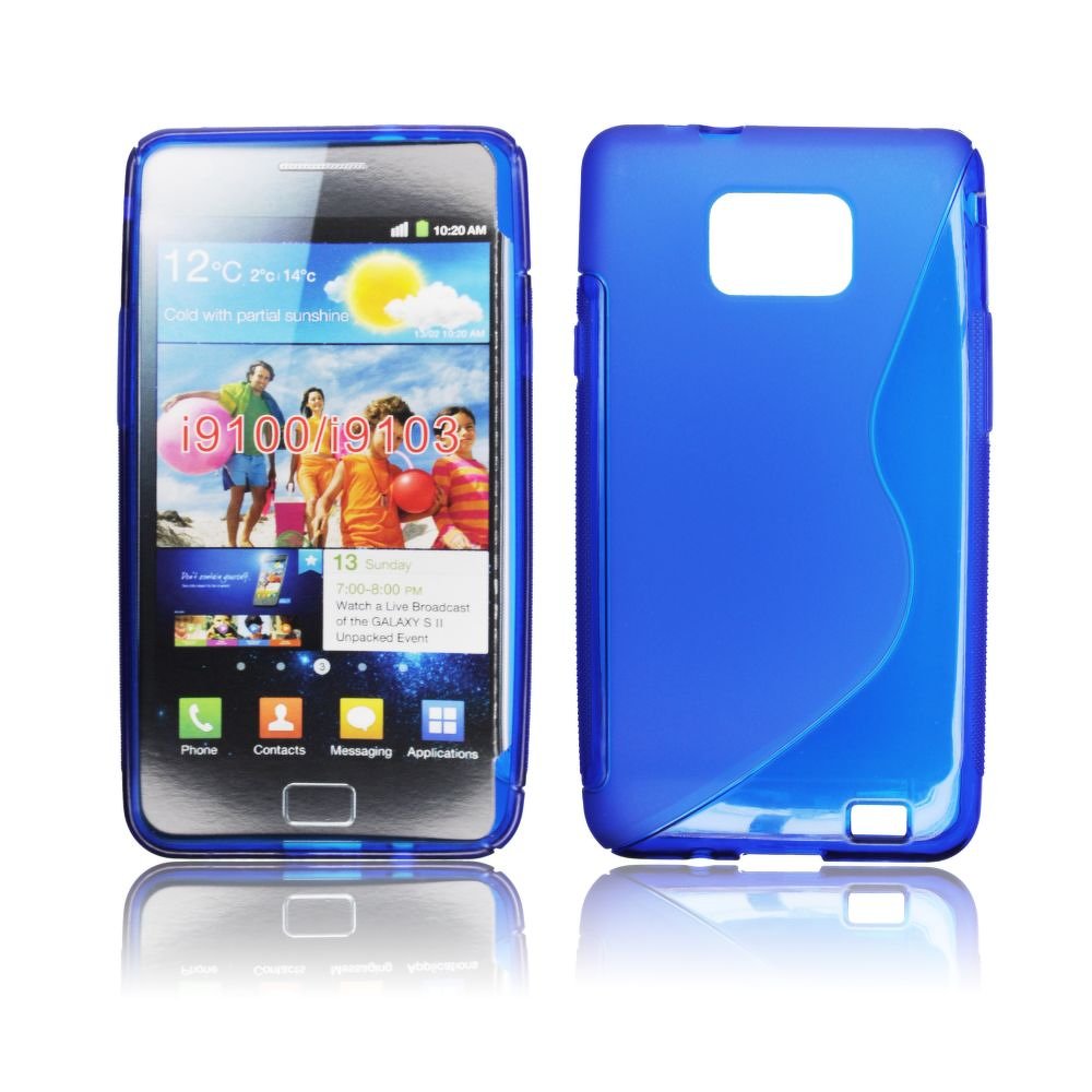 Obal Samsung i9100 Galaxy S2 silikon modrá barva