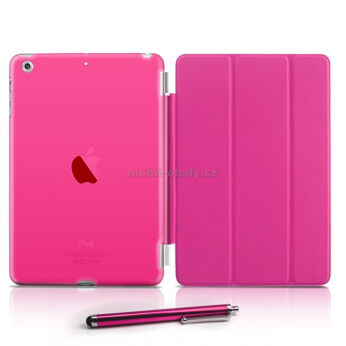 Magnetické pouzdro na tablet Apple iPad Air růžová barva + fólie zdarma