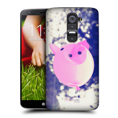 HEAD CASE pouzdro na mobil LG G2 vzor barevné balónky zvířátka růžové PRASÁTKO