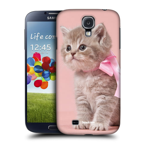 HEAD CASE pouzdro na mobil Samsung galaxy S4 příroda zvířata kočička růžová barva