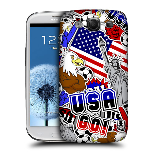 HEAD CASE obal na mobil Galaxy S3 i9300 mistrovství světa fotbal USA