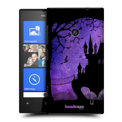 HEAD CASE obal na mobil Nokia Lumia 520 pohádková silueta temný hrad