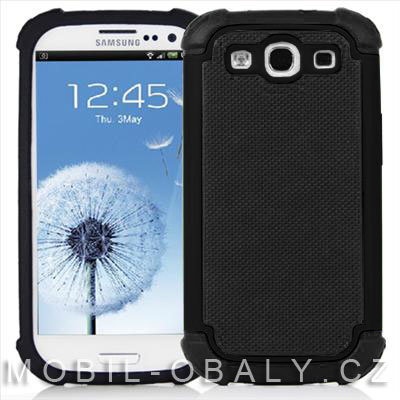 Pouzdro Shockproof na mobil Samsung Galaxy S3 černá outdoor