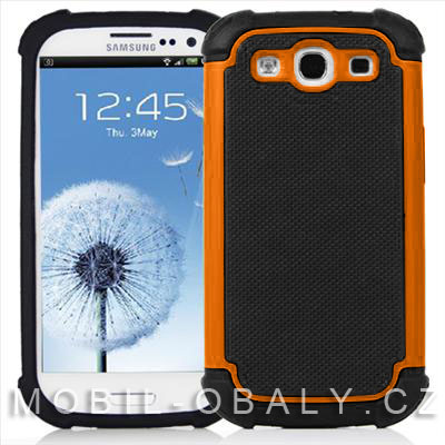 Pouzdro Shockproof na mobil Samsung Galaxy S3 / S3 NEO oranžová outdoor
