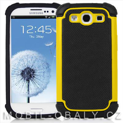 Pouzdro shockproof na mobil Samsung Galaxy S3 / S3 NEO žlutá outdoor