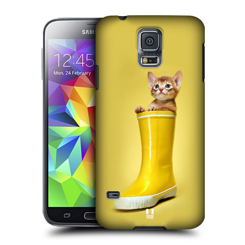 HEAD CASE obal na mobil Samsung Galaxy S5 vzor srandovní zvířátka kočička v botě