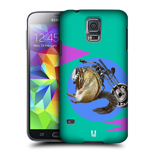 HEAD CASE obal na mobil Samsung Galaxy S5 vzor srandovní zvířátka veverka motorkář