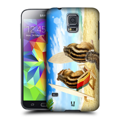 HEAD CASE obal na mobil Samsung Galaxy S5 vzor srandovní zvířátka veverka surfaři pláž moře