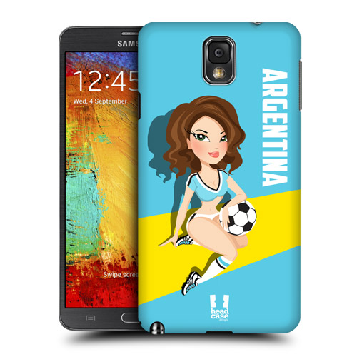 Obal HEAD CASE Samsung Galaxy Note 3 mistrovství fotbal ARGENTINA modrá