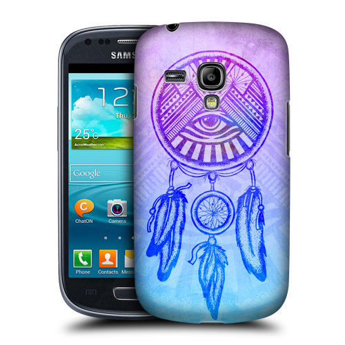 HEAD CASE pouzdro na mobil Samsung galaxy S3 mini lapač snů magické oko modrá a fialová