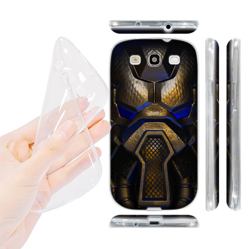 HEAD CASE silikonový Obal na mobil Galaxy S3 i9300 vesmírný válečník modrá barva