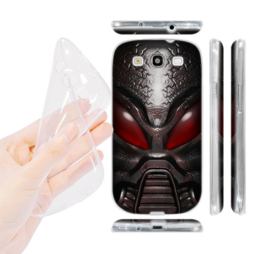 HEAD CASE silikonový Obal na mobil Galaxy S3 i9300 vesmírný válečník červená barva