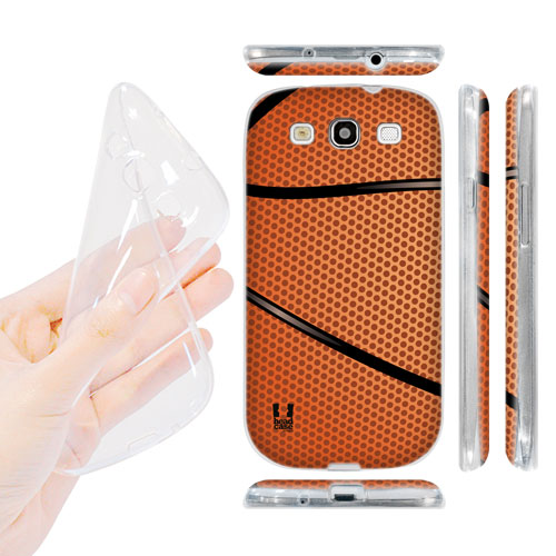 HEAD CASE silikonový obal na mobil Galaxy S3 i9300 basketball oranžová barva košíková