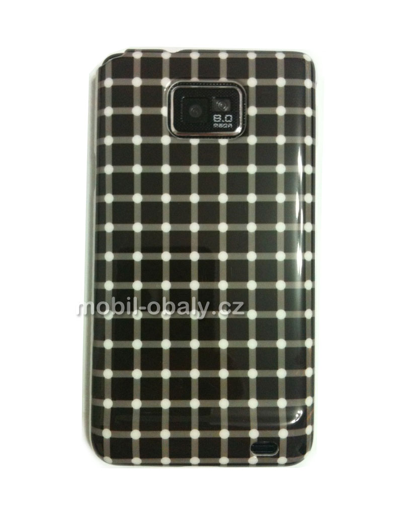 Obal Faceplate Samsung Galaxy i9100 S2 pevný plast mřížka černý a bílý