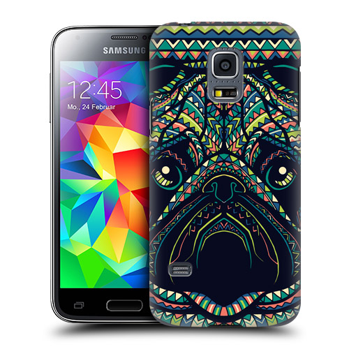 HEAD CASE obal na mobil Samsung galaxy S5 MINI G800 aztécký motiv zvíře mopsík