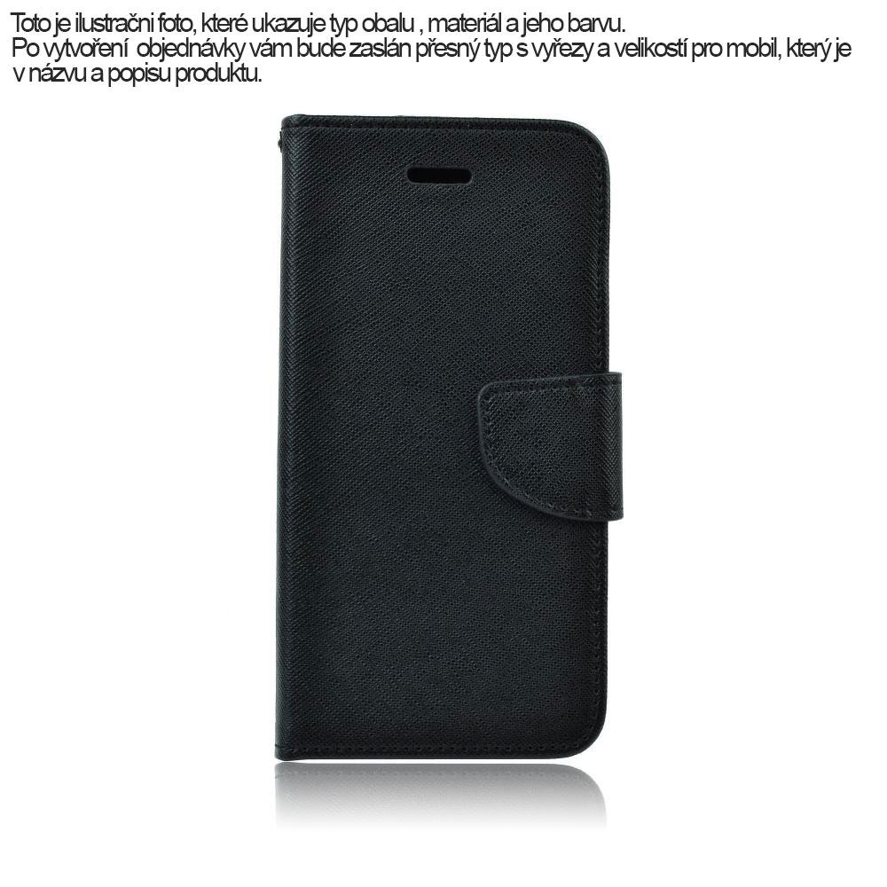 Flipové pouzdro na mobil Fancy Book Case Alcatel Pixi 3 (3,5) černá