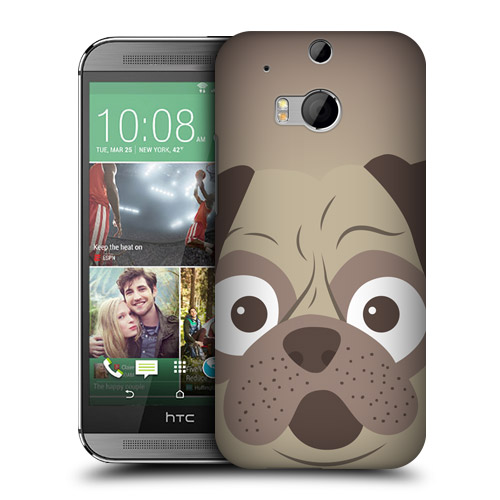 HEAD CASE obal na mobil HTC ONE M8 kreslené zvířátko mopsík