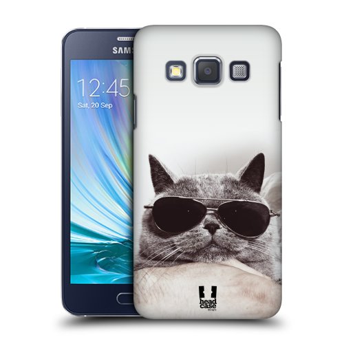 HEAD CASE plastové pouzdro na mobil Samsung Galaxy A3 Foto kočičky Britská kočka