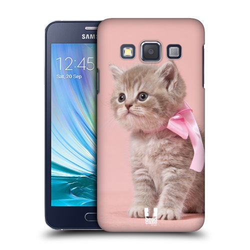 HEAD CASE plastové pouzdro na mobil Samsung Galaxy A3 Foto kočičky kotě růžová