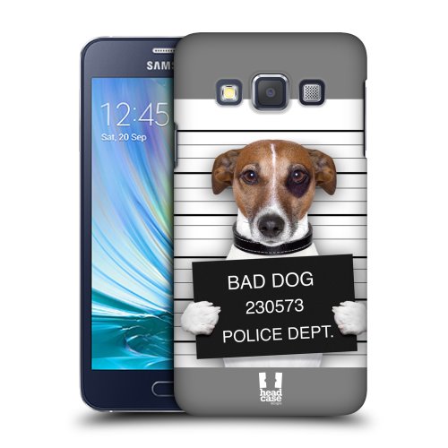HEAD CASE plastové pouzdro na mobil Samsung Galaxy A3 pejsek zločinec