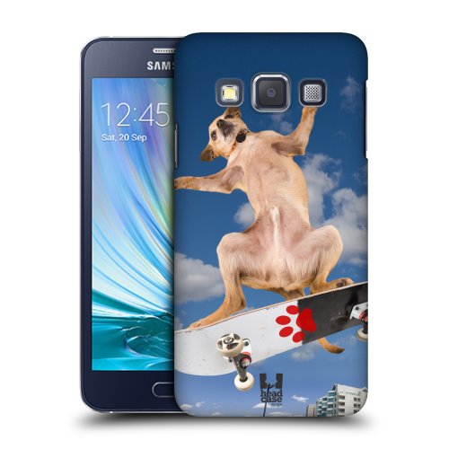 HEAD CASE plastové pouzdro na mobil Samsung Galaxy A3 pejsek na skateboardu