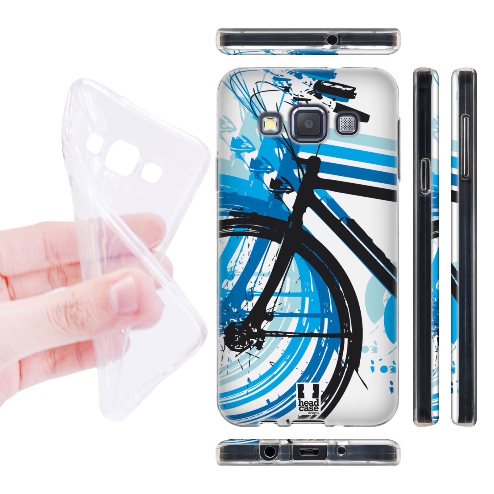 Head Case silikonové pouzdro na mobil Samsung galaxy A3 vzor kolo modrá barva