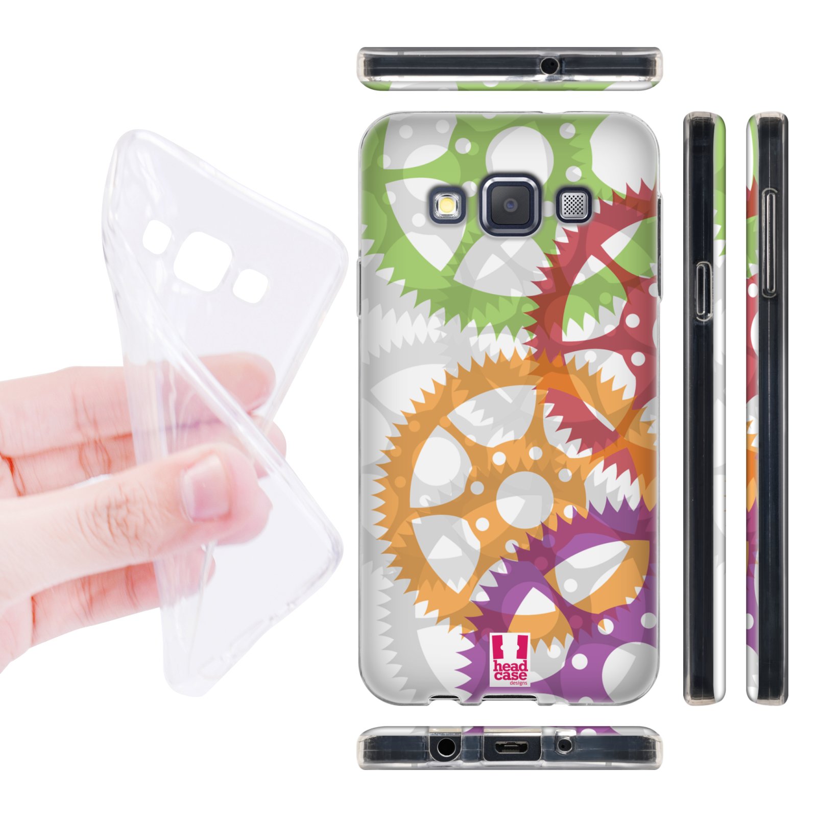 Head Case silikonové pouzdro na mobil Samsung galaxy A3 vzor kolo kolečka barva