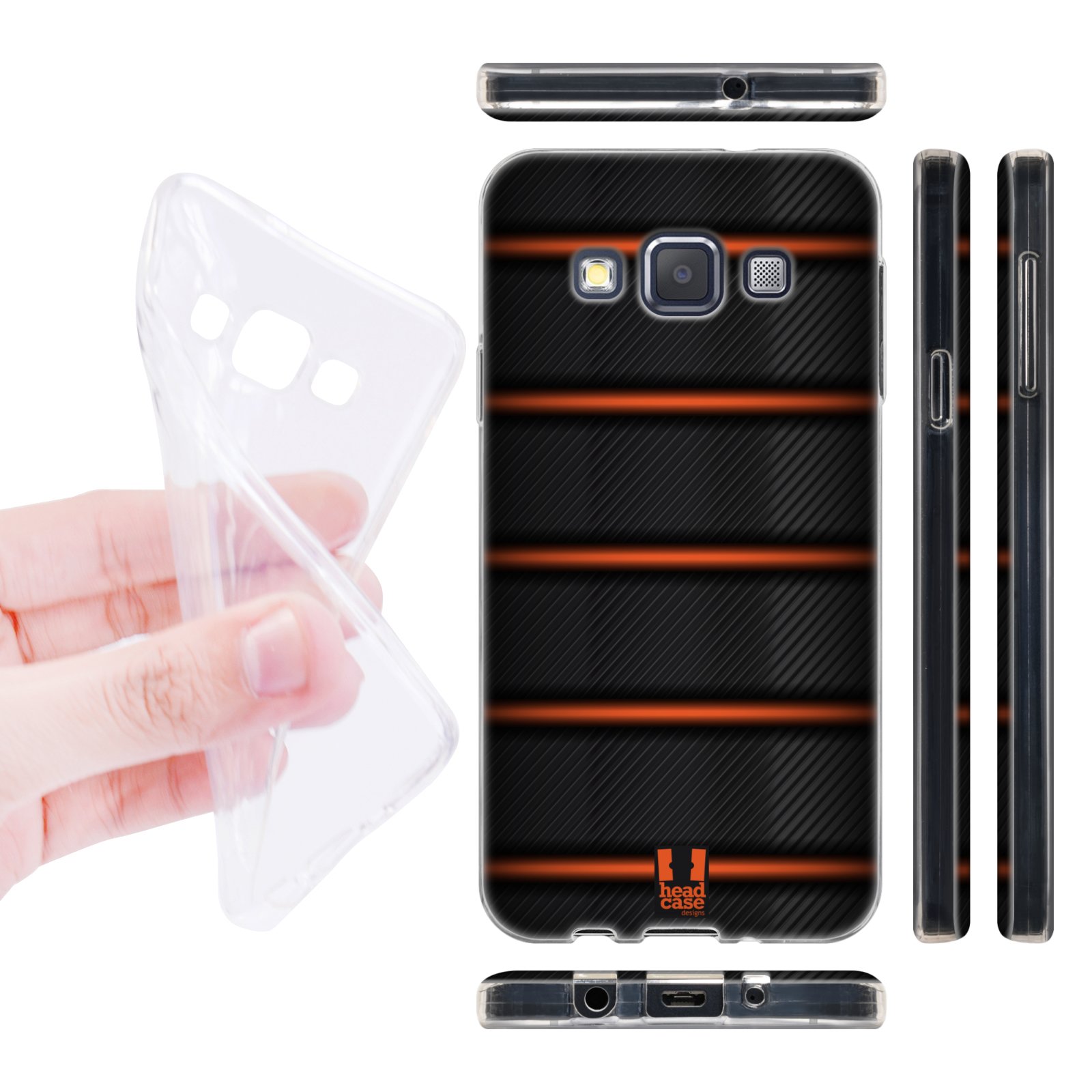 Head Case silikonové pouzdro na mobil Samsung galaxy A3 vzor kolo grip černá